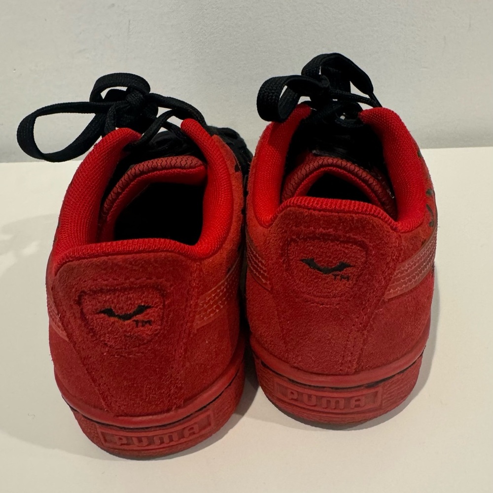 2/$20 Puma x Batman Suede Classic sneakers in black and red. - Picture 5 of 8